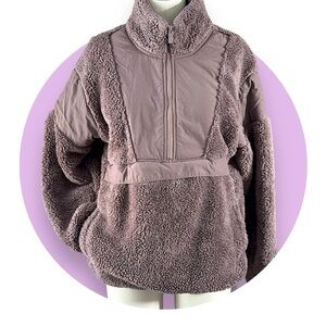 PINK Lilac Quarter-zip Pull Over